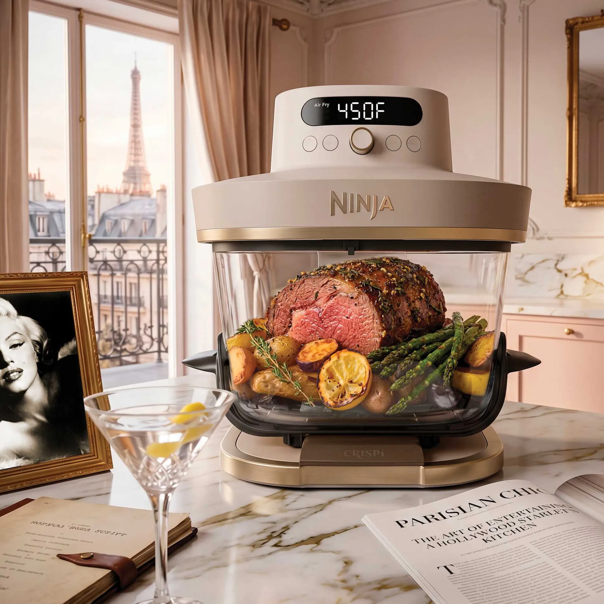 Build Your Own Crispi Pro Glass Air Fryer in Stone and Gold