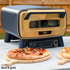 Ninja Artisan™ 5-in-1 Portable Pizza Oven in Blue and Gold