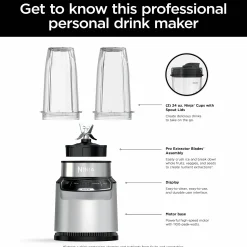 Ninja Auto IQ Nutri Blender Pro Bundle with Cups