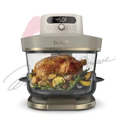 Ninja Crispi® Pro 6-in-1 Glass Air Fryer in Stone and Gold