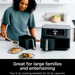 Ninja Foodi® 10-QT Dual Air Fryer in Stone