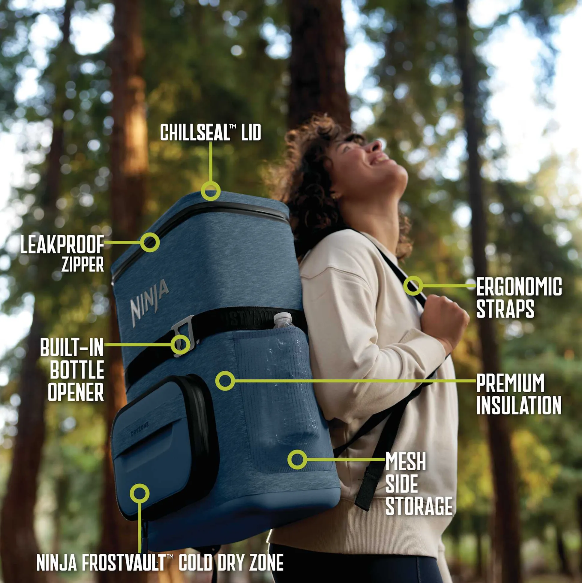 Ninja FrostVault™ 24 Can Backpack Cooler in Purple