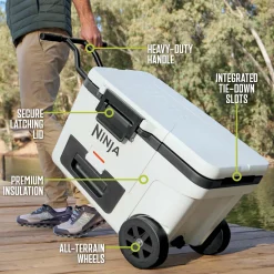 Ninja FrostVault™ 45qt Cooler with Wheels & Accessories in Cloud White
