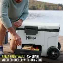 Ninja FrostVault™ 45qt Cooler with Wheels & Accessories in Cloud White
