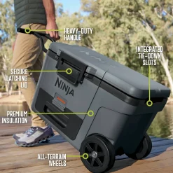 Ninja FrostVault™ 45qt Cooler with Wheels & Accessories in Charcoal Gray