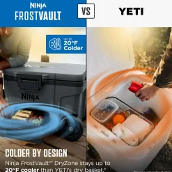Ninja FrostVault™ 45qt Cooler with Wheels & Accessories in Charcoal Gray