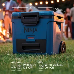 Ninja FrostVault™ 42qt Cooler with Wheels in Blue Grey