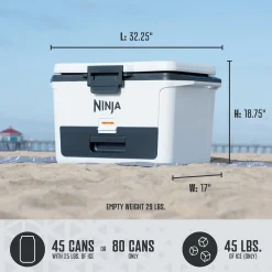 Ninja FrostVault 50qt Hard Cooler & 24-Can Backpack Cooler Bundle