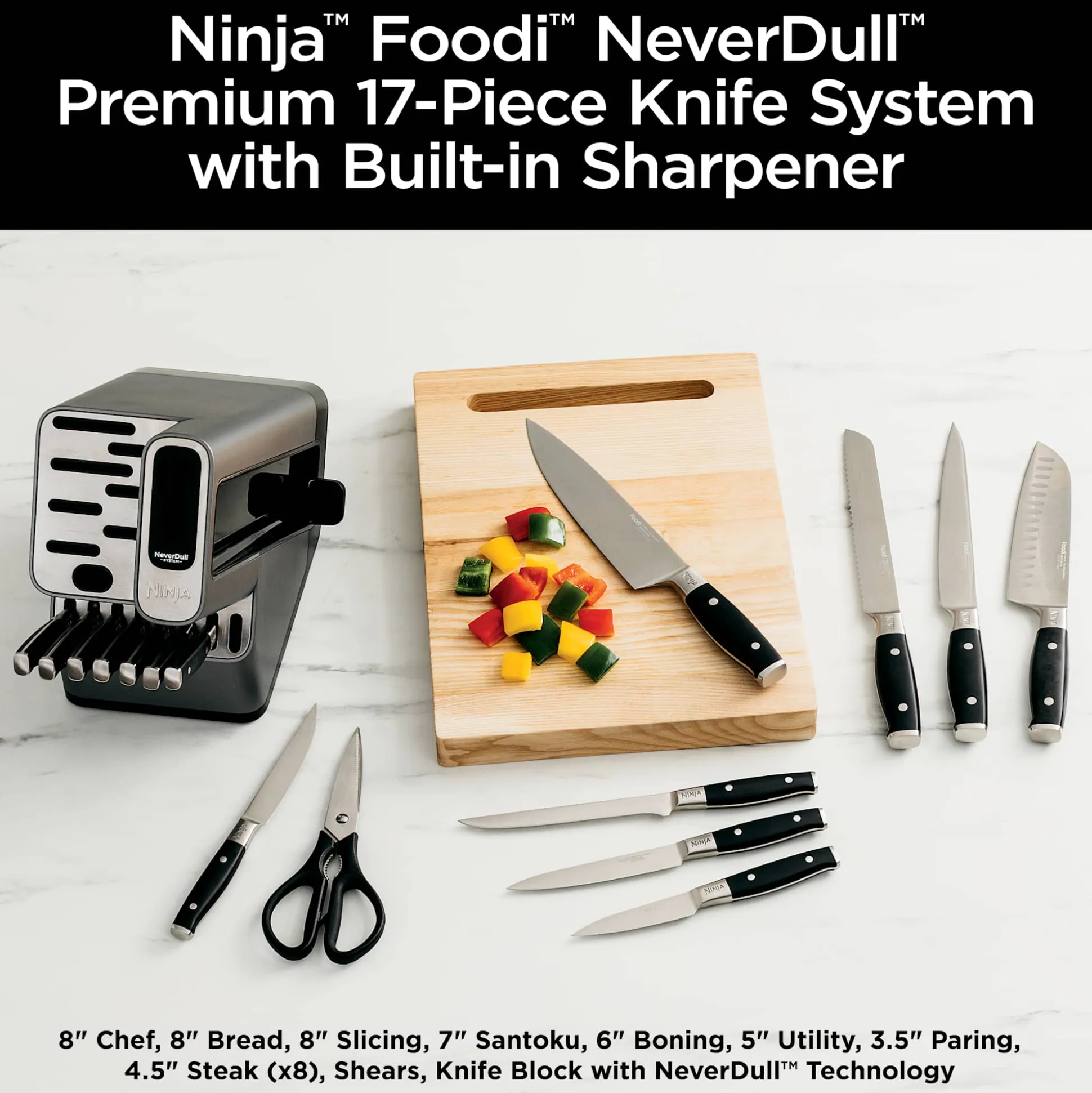 Ninja NeverDull® 17-Piece Premium Knife System