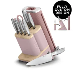 Ninja NeverDull® Pro 10-Piece Premium Kitchen Knife Set & Steak Knives in Chai Pink