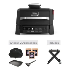 Ninja Woodfire Outdoor Grill and Smoker Stand Bundle
