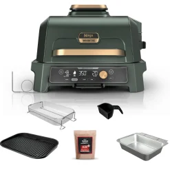 Ninja Woodfire Premium XL BBQ Grill in Green and Gold