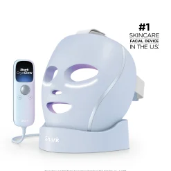Shark CryoGlow™ LED Face Mask & Charging Stand in Blue