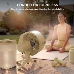 Shark FlexBreeze Pro Mist Indoor & Outdoor Fan in Butter