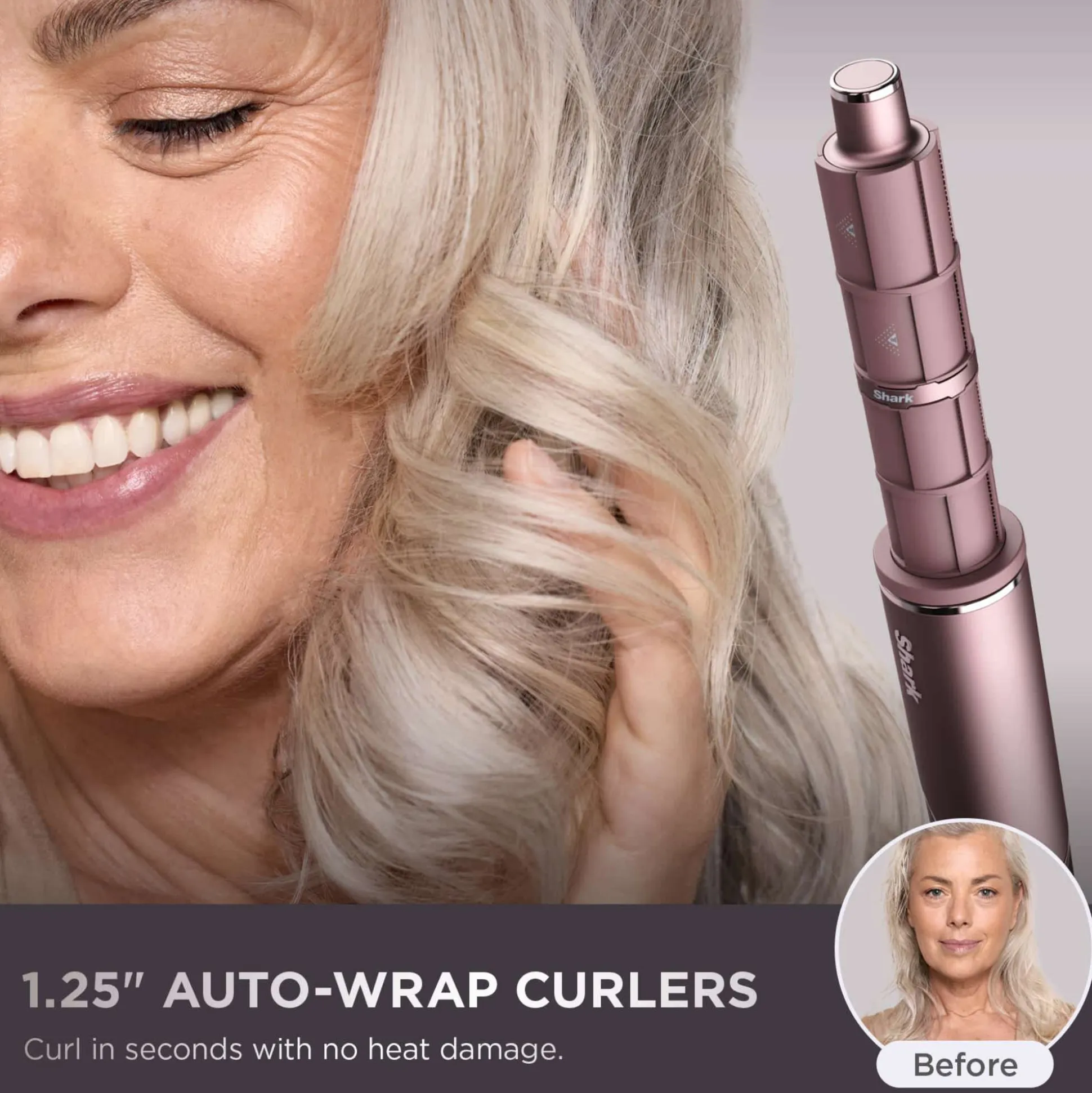 Shark® FlexFusion™ 1.25” Auto-Wrap Curlers