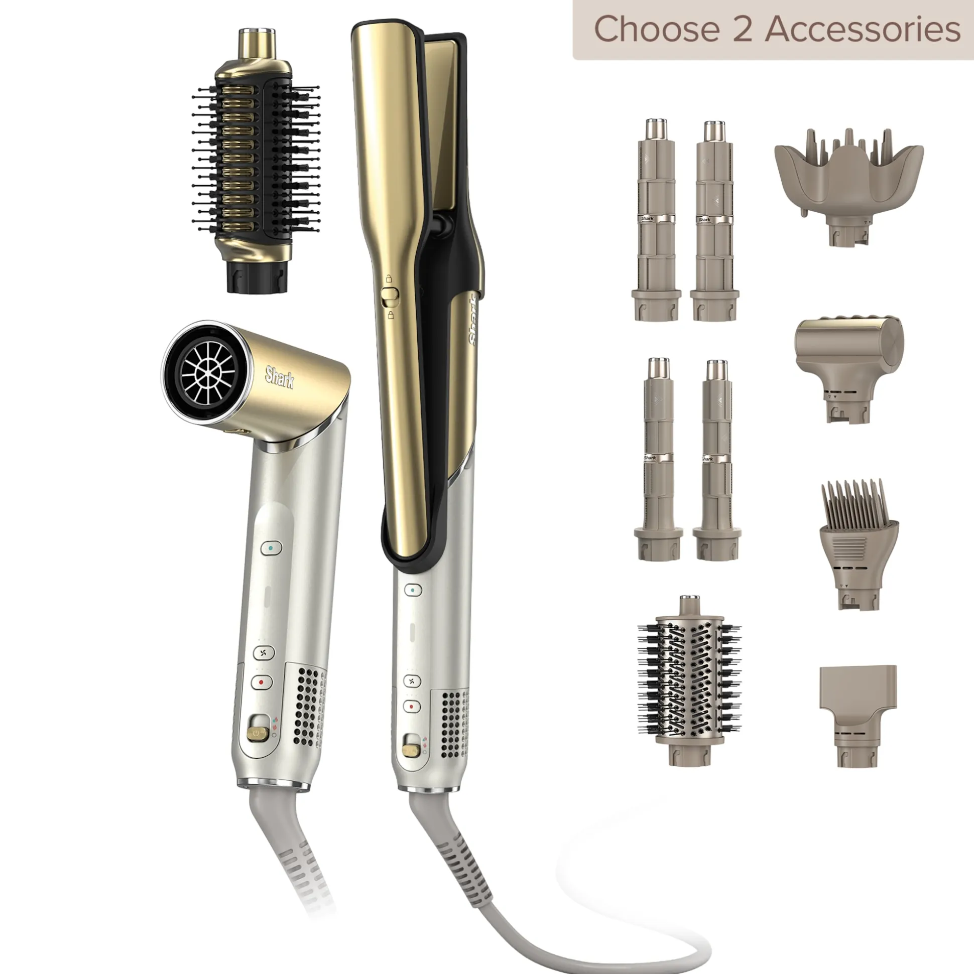 Shark Glam™ Build Your Own Air Styler & Straightener in Gold