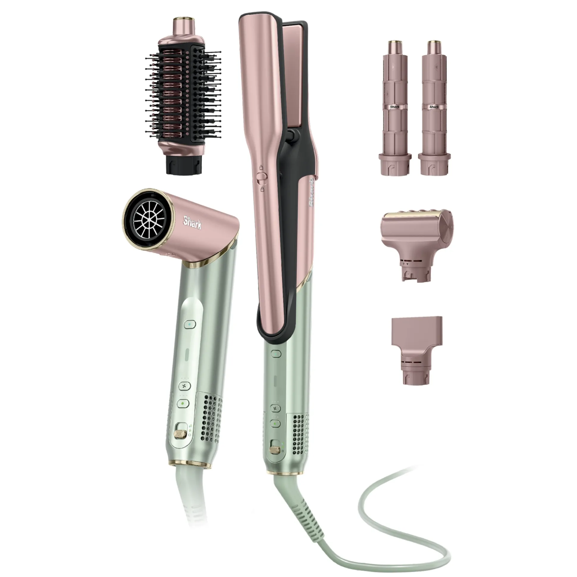 Shark Glam™ 5-in-1 Air Styler & Straightener in Strawberry Matcha