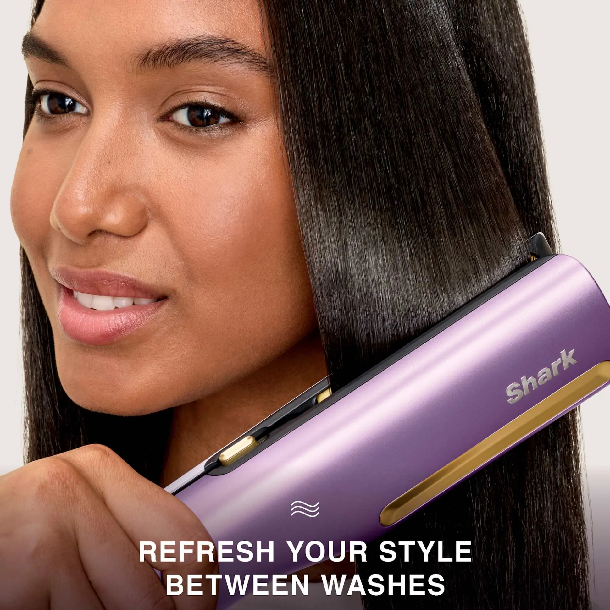 Shark SilkiPro™ Hair Straightener & Dryer in Rose Petal